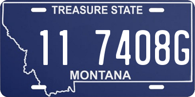 MT license plate 117408G