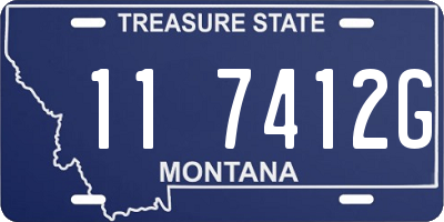 MT license plate 117412G
