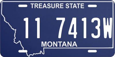 MT license plate 117413W