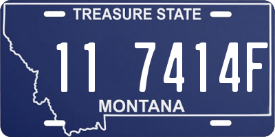MT license plate 117414F