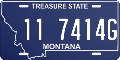 MT license plate 117414G