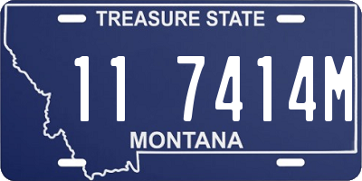 MT license plate 117414M