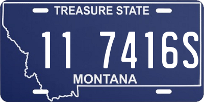 MT license plate 117416S