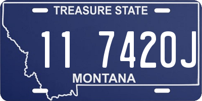 MT license plate 117420J