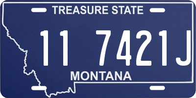 MT license plate 117421J