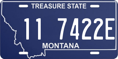 MT license plate 117422E