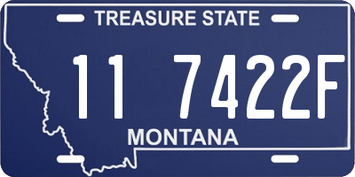 MT license plate 117422F