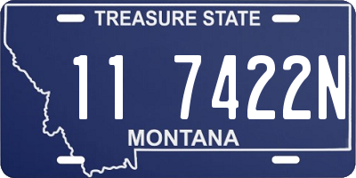 MT license plate 117422N