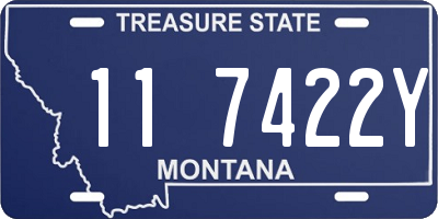 MT license plate 117422Y