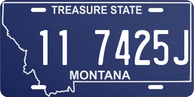 MT license plate 117425J
