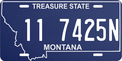 MT license plate 117425N