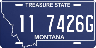 MT license plate 117426G