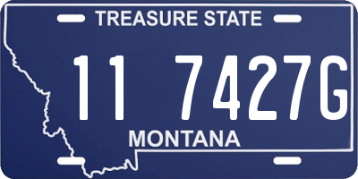 MT license plate 117427G