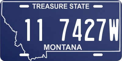 MT license plate 117427W