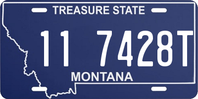 MT license plate 117428T