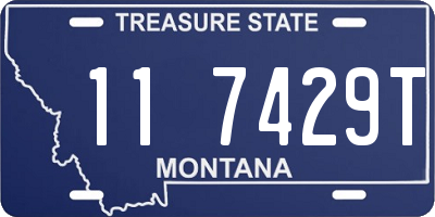MT license plate 117429T
