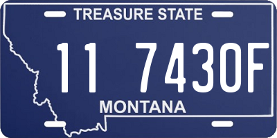 MT license plate 117430F