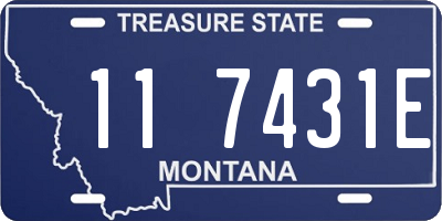 MT license plate 117431E