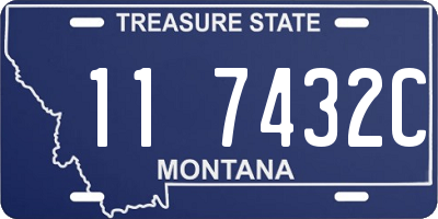 MT license plate 117432C