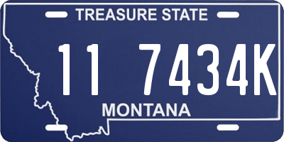 MT license plate 117434K