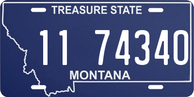 MT license plate 117434O