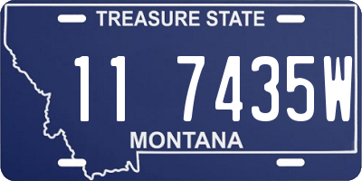 MT license plate 117435W