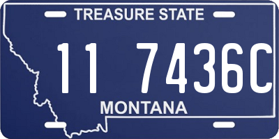 MT license plate 117436C
