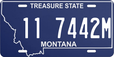 MT license plate 117442M