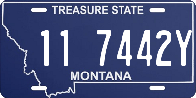 MT license plate 117442Y