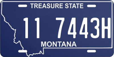 MT license plate 117443H