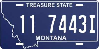 MT license plate 117443I