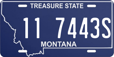 MT license plate 117443S