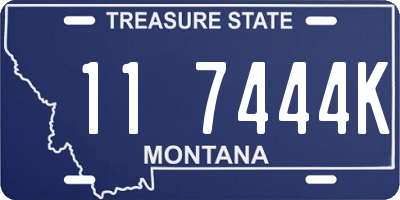 MT license plate 117444K