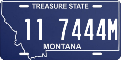 MT license plate 117444M