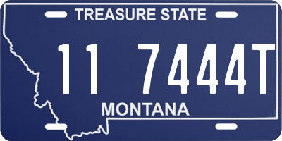 MT license plate 117444T