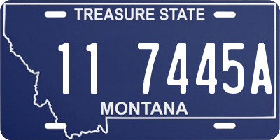 MT license plate 117445A