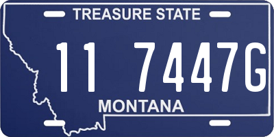 MT license plate 117447G