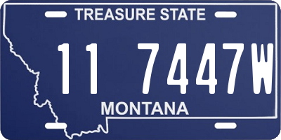 MT license plate 117447W
