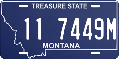 MT license plate 117449M