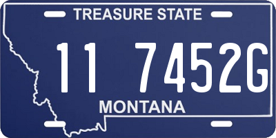 MT license plate 117452G