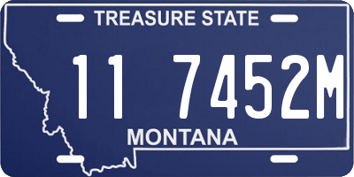 MT license plate 117452M