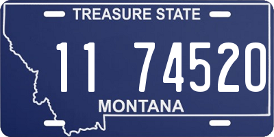 MT license plate 117452O