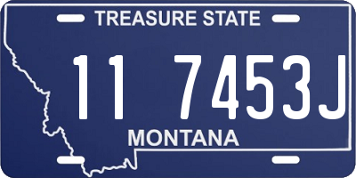 MT license plate 117453J