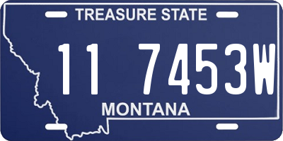 MT license plate 117453W