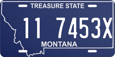 MT license plate 117453X