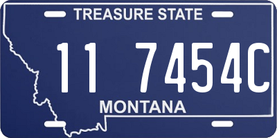 MT license plate 117454C