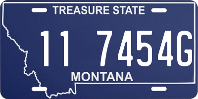 MT license plate 117454G