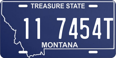 MT license plate 117454T