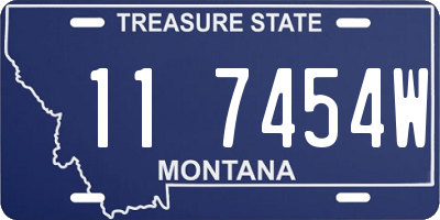 MT license plate 117454W