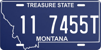 MT license plate 117455T